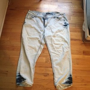 Acid washed plus sized jeans